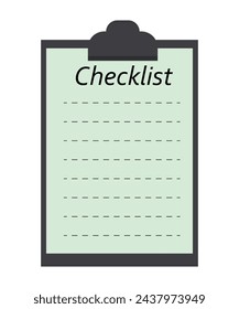 Quality Check. Checklists , a notebook, for writing down cases. Vector illustration for printing with an empty space for entries.