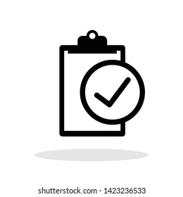 Quality check icon in flat style. Audit / Compliance / Report symbol for your web site design, logo, app, UI Vector EPS 10.