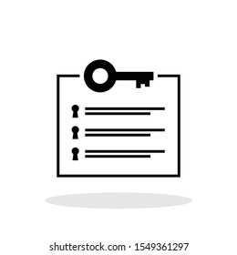 Quality check icon in flat style. Audit / Compliance / Report symbol for your web site design, logo, app, UI Vector EPS 10.