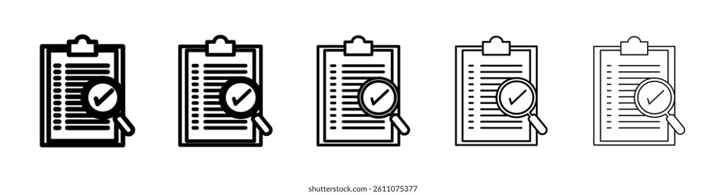 Quality check icon Symbol mark in Outline style