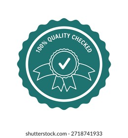 selo de verificação de qualidade, selo de aprovação verificado, marca de confiança Vetor