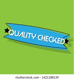 quality checked stamp - original label,sticker,tag 