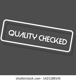 quality checked stamp - original label,sticker,tag 