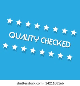 quality checked stamp - original label,sticker,tag 