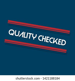 quality checked stamp - original label,sticker,tag 