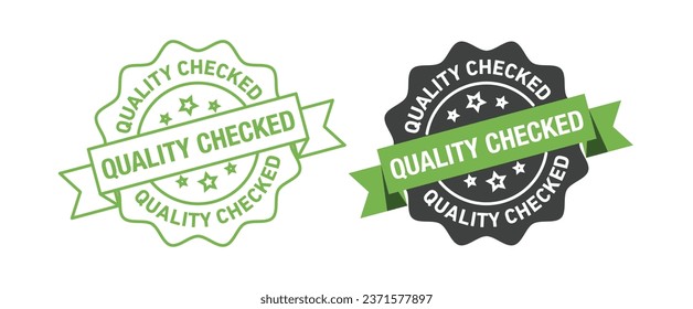 QUALITY CHECKED vector symbol set