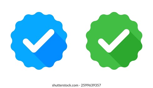 quality checkmark sticker in different color