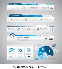 Quality clean web elements for blog and sites. Icons, header, carousel, infographics and a lot of icons.