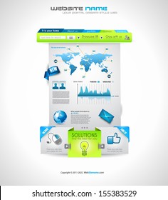 Quality clean web elements for blog and sites. Icons, header, carousel, infographics and a lot of icons.