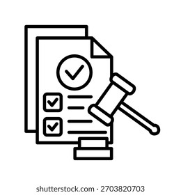 Ilustración vectorial de iconos de esquema de conformidad de calidad