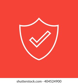 Quality is confirmed line icon.