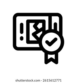 quality content line icon. Clean and minimalist vector icon for websites, mobile apps, presentations, and logos. Fully scalable and customizable for any project.