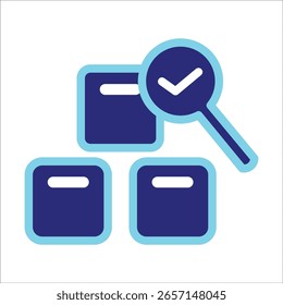 Quality Contol Colored Icons. Simple Colored Vector Illustration