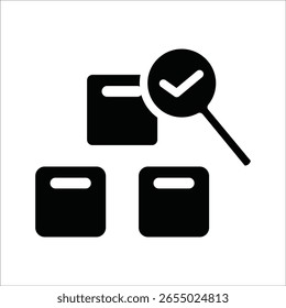 Quality Contol Solid Icons. Simple Solid Vector Illustration