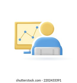 Icono 3d de control de calidad. estándar para la industria de fabricación. Ilustración vectorial de 3d