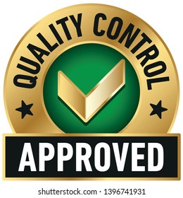 Quality Control Approved icon - Vector 