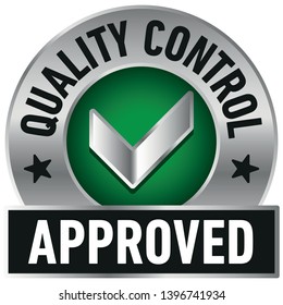 Quality Control Approved icon - Vector 
