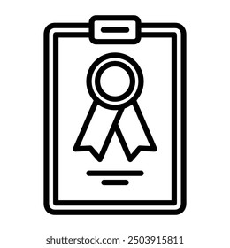 quality control certified icon line vector design in trendy style