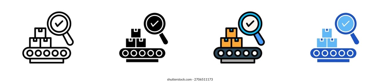 Quality Control Check Icon Set Multiple Style Collection
