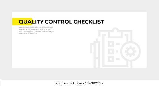 QUALITY CONTROL CHECKLIST AND ILLUSTRATION ICON CONCEPT 