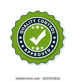 Quality Control Checkmark label illustration