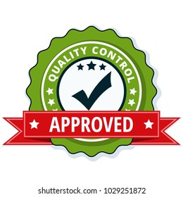 Quality Control Checkmark label illustration