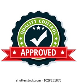 Quality Control Checkmark label illustration