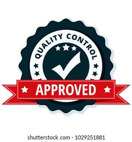 Quality Control Checkmark label illustration