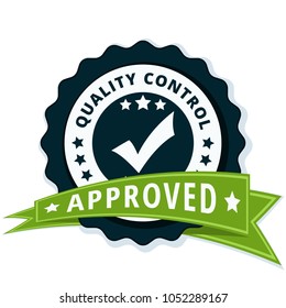 Quality Control Checkmark label illustration