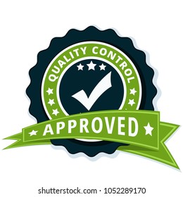 Quality Control Checkmark label illustration