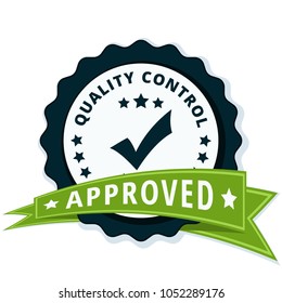 Quality Control Checkmark label illustration