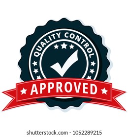 Quality Control Checkmark label illustration