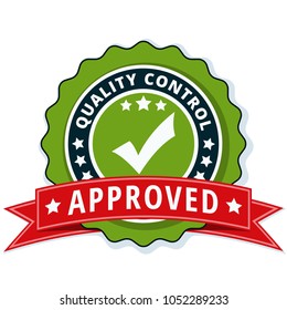 Quality Control Checkmark label illustration