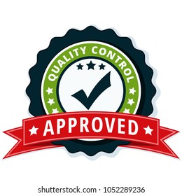 Quality Control Checkmark label illustration
