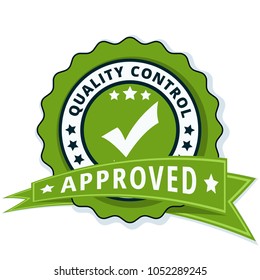 Quality Control Checkmark label illustration