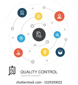 Quality Control Colored Circle Concept Simple Stock Vector (Royalty ...