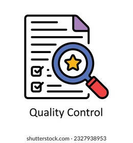 Qualitätskontrolle Ausgefüllte Outline Icon Design Illustration. Symbol für intelligente Industrien auf weißem Hintergrund EPS10-Datei