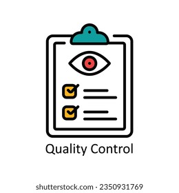 Quality Control Filled Outline Icon Design illustration. Product Management Symbol on White background EPS 10 File
