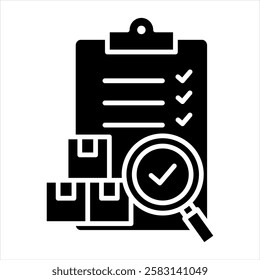 Quality Control  Glyph Icon Vector Illustration