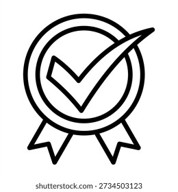 Icono de control de calidad - Estilo de iconos de contorno negro para la gestión de la producción