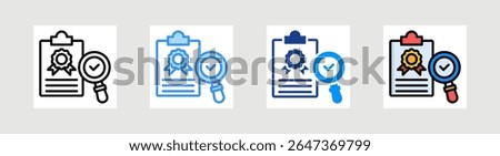 Quality Control Icon Collection Set Multiple Style