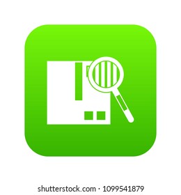 Quality control icon digital green for any design isolated on white vector illustration
