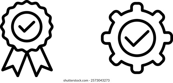 "Quality Control Icon - Emblem of Standards Assurance and Product Inspection"
