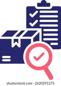 Ícone de controle de qualidade - Ilustração do vetor de preenchimento