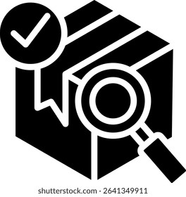 Quality Control Icon Glyph Vector Illustration