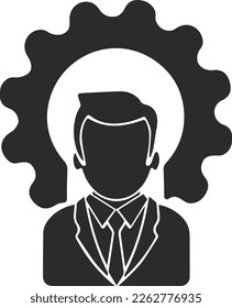 Quality control icon, quality management icon black vector