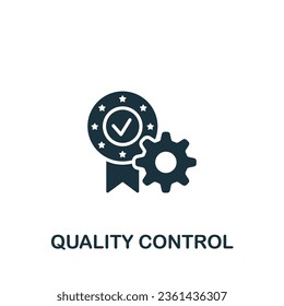 Quality control icon. Monochrome simple sign from operation management collection. Quality control icon for logo, templates, web design and infographics.