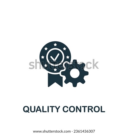 Quality control icon. Monochrome simple sign from operation management collection. Quality control icon for logo, templates, web design and infographics.