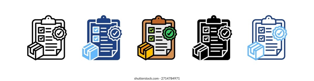 Qualitätskontrolle Symbol mehrere Vektorgrafiken