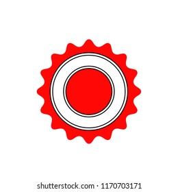 Quality control icon - premium quality world-class stamp. Approved sertified mark. Certified seal symbol. Isolated sketch  for  creating a logo.  Certificate icon seal